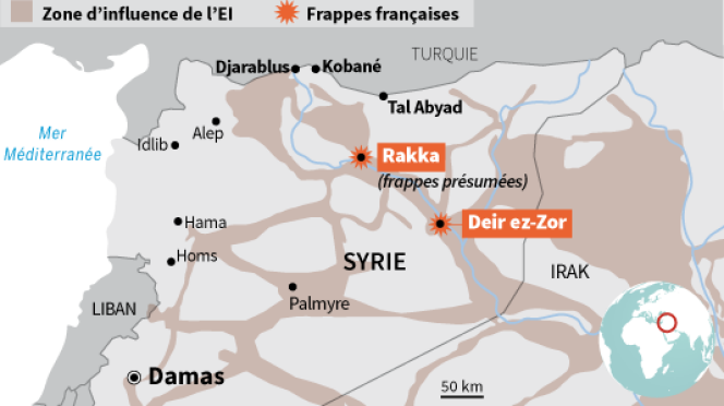 Frappes françaises en Syrie.