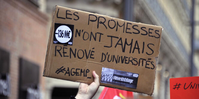 Une manifestation à l’initiative du mouvement Sciences en marche, à Toulouse, le 11 décembre 2014.