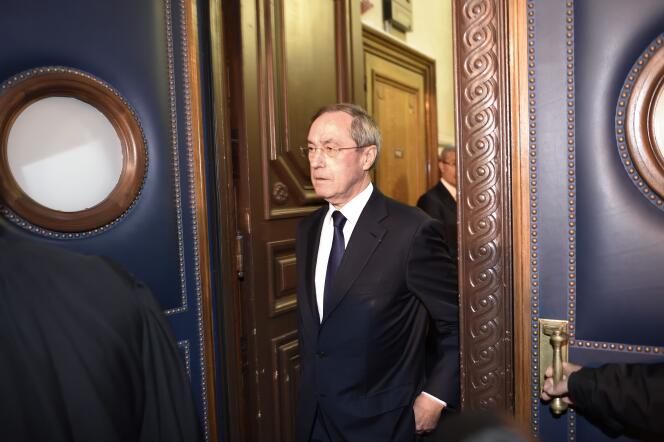 L'ancien secrétaire général de l'Elysée Claude Guéant à son arrivée au palais de justice de Paris lundi 28 septembre.