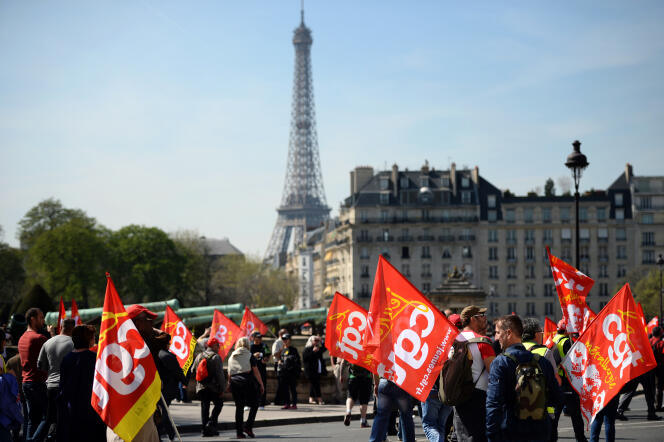 Manifestation à Paris contre l’austérité, en avril 2015.