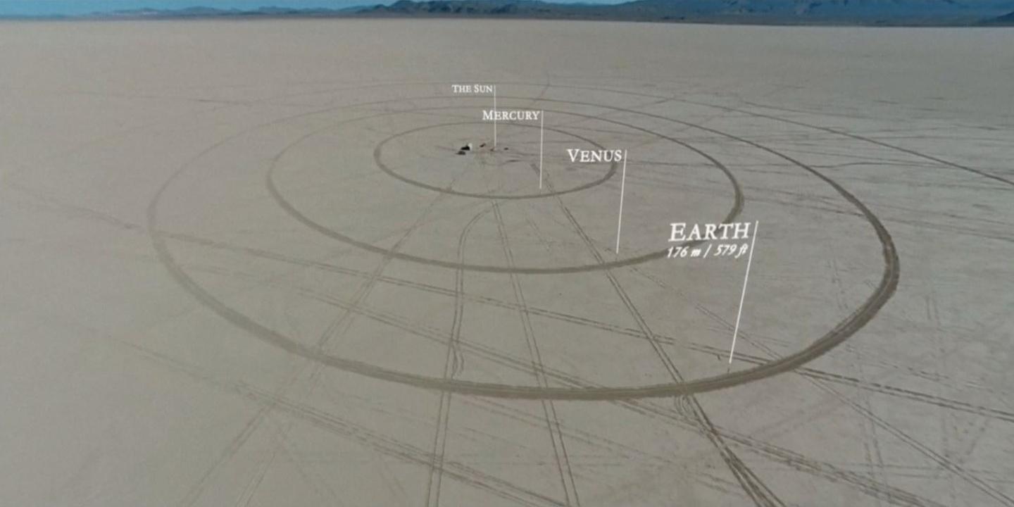Le Système Solaire Reproduit Dans Le Désert Du Nevada