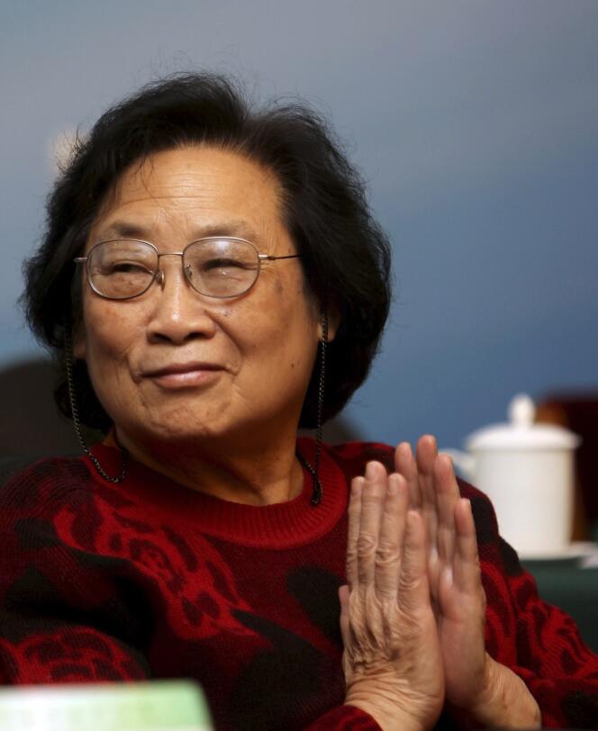 La chercheuse chinoise Youyou Tu, co-lauréate du Prix Nobel de médecine 2015.