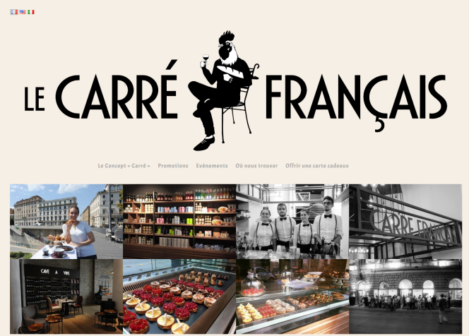 Capture du site internet du Carré français, ouvert à Rome mi-septembre.