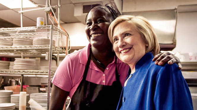 Une image d'un clip de la candidate démocrate Hillary Clinton.