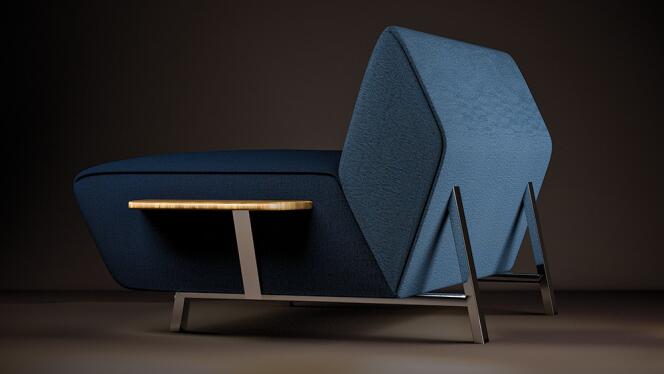 Le sofa Kruse de Charles Kalpakian, en cuir ou en tissu, peut faire office de fauteuil ou de banquette.