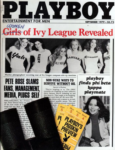En septembre 1979, Playboy publie des images de jeunes étudiantes des prestigieuses universités de la Ivy League, s'attirant les foudres des organisations féministes.