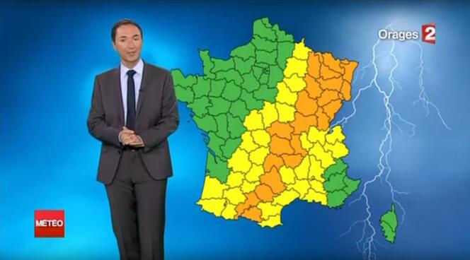 Capture d'écran de la météo de Philippe Verdier sur France 2.