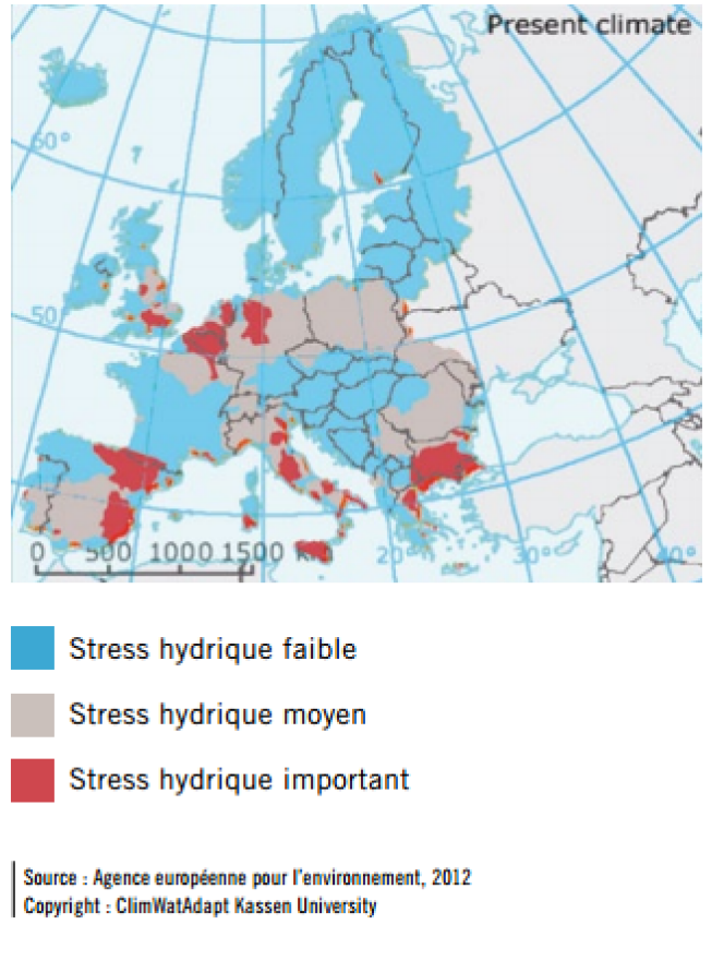 Situation de stress hydrique en Europe