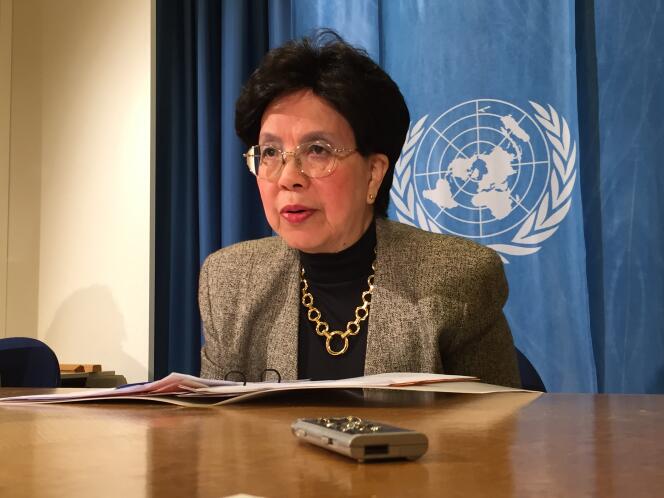 Margaret Chan , la directrice générale de l'Organisation mondiale de la santé, le 20 octobre à Genève.