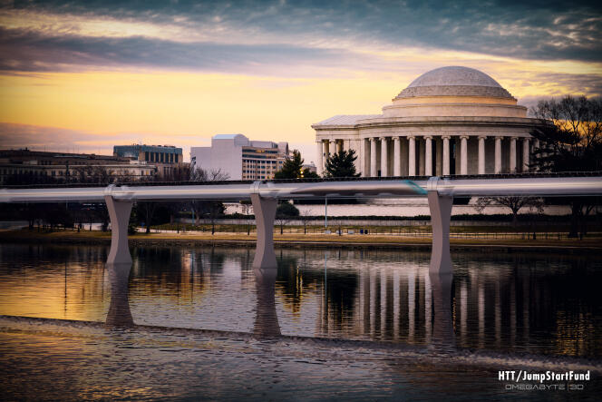 Le projet Hyperloop de HTT, imaginé ici à Washington D.C.