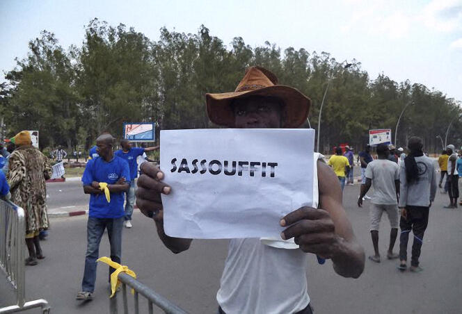 Manifestation à Brazzaville en septembre 2015.