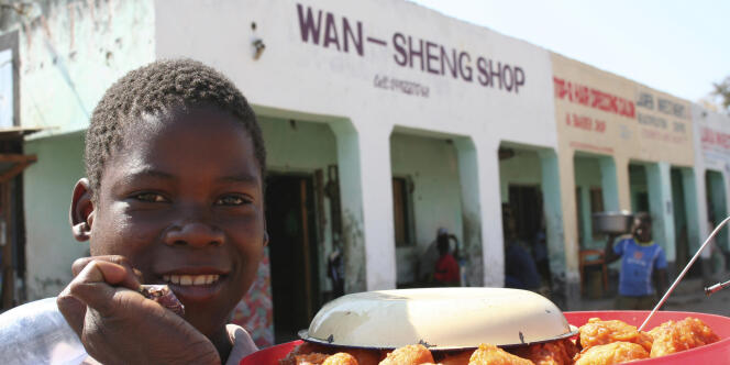 Un magasin chinois dans le centre de Salima, au Malawi.