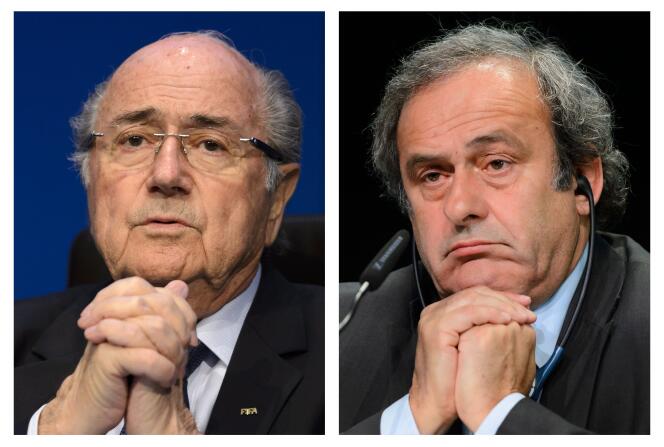 Sepp Blatter (gauche) et Michel Platini (droite), en 2015.