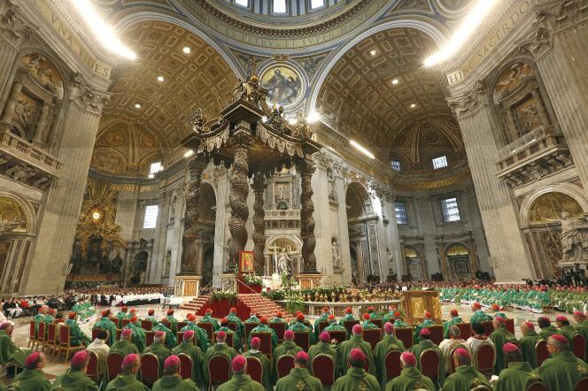 La messe de clôture du synode sur la famille à la basilique Saint-Pierre du Vatican, le 25 octobre.