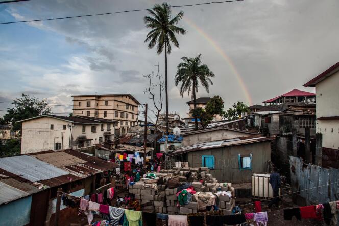 A East Freetown, ancien épicentre du virus d'Ebola de Sierra Leone.