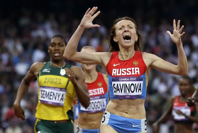 Mariya Savinova, championne olympique du 800 m à Londres, en 2012, risque une suspension à vie.