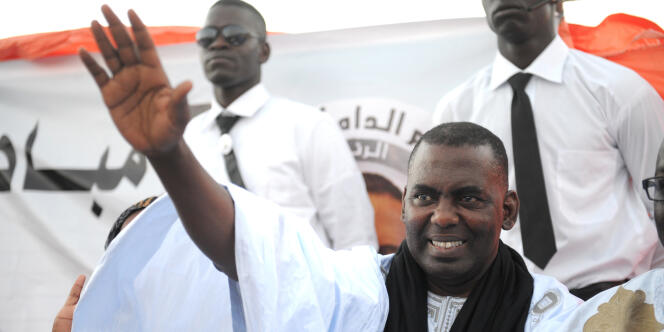 Le militant mauritanie Biram Ould Dah Abeid, président de l’ONG Initiative pour la résurgence du mouvement abolitionniste, à Nouakchott, en juin 2014.
