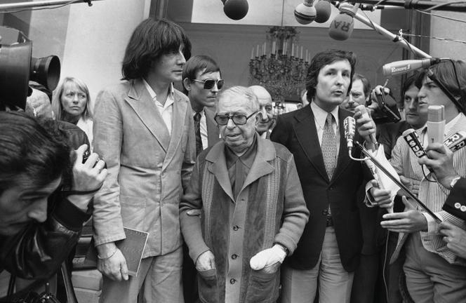 André Glucksmann et Jean-Paul Sartre, à l'Elysée, en 1979.