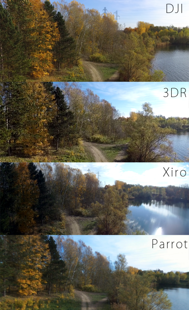 Qualité des images filmées par les quatre drones de notre test.