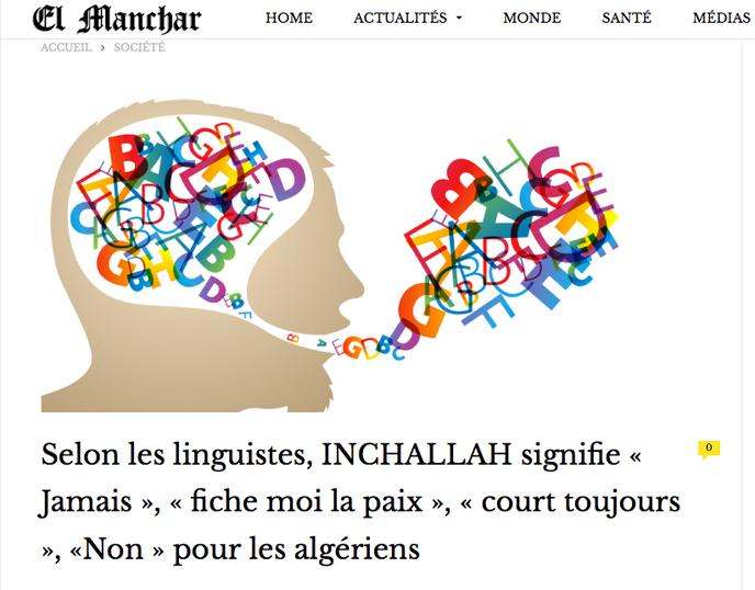 Télécharger gratuitement Images El Manchar Le Site Algerien Qui Se Moque De Tout Ou Presque le plus cool salutations