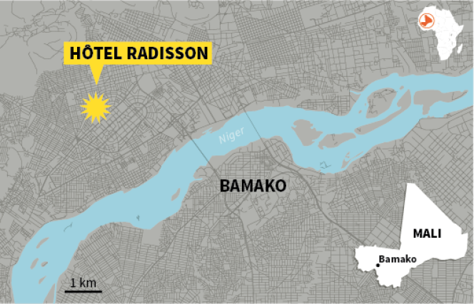 Une prise d’otages était en cours, le 20 novembre, à l’hôtel Radisson de Bamako, dans le centre de la capitale du Mali.