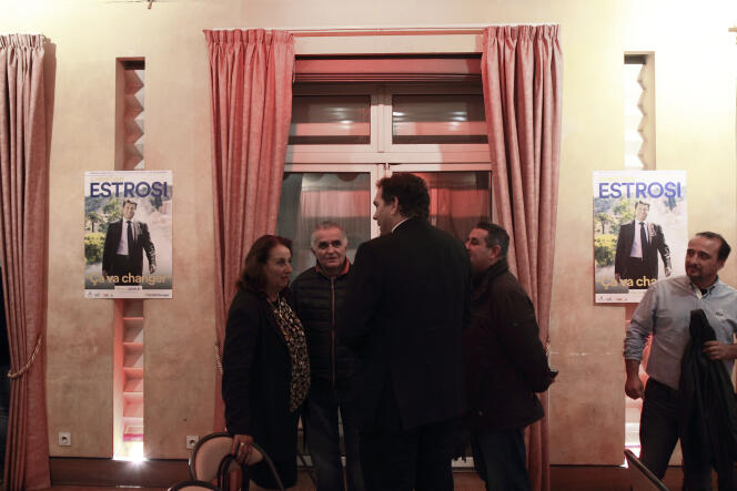 Meeting de Christian Estrosi à Grasse (Alpes-Maritimes), le 19 novembre.