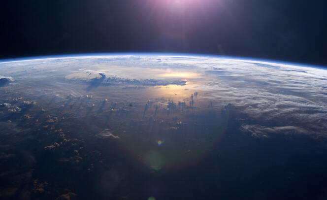 L'océan Pacifique vu de la Station spatiale internationale.