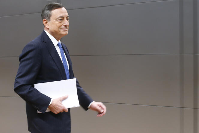 Le président de la Banque centrale européenne, Mario Draghi, à Francfort (Allemagne), mercredi 3 décembre.