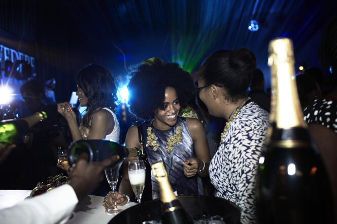 Soirée financée par une grande marque de champagne, à Lagos (Nigeria).