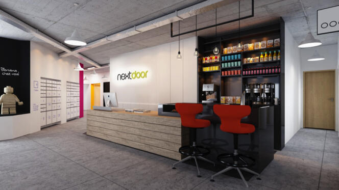 Le complexe d'espaces de travail Nextdoor, de Bouygues, à Issy-les-Moulineaux (Hauts-de-Seine).