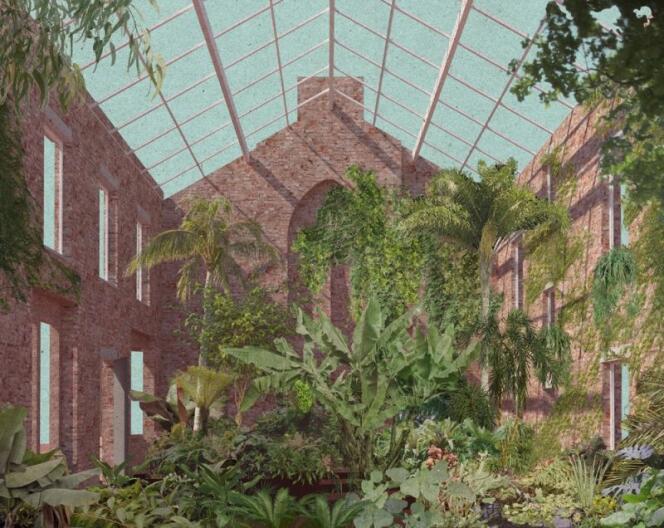 Perspective du futur jardin d'hiver de Granby Four Streets à Liverpool (Royaume-Uni) réalisé par le collectif d'architecte Assemble, lauréat du Turner Prize 2015