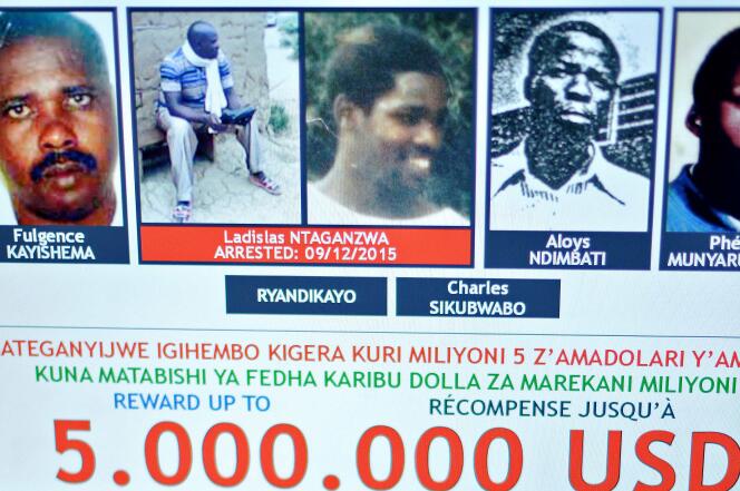 Le Rwandais Ladislas Ntaganzwa (en rouge) est recherché par la justice internationale pour son rôle présumé dans le génocide de 1994 au Rwanda.