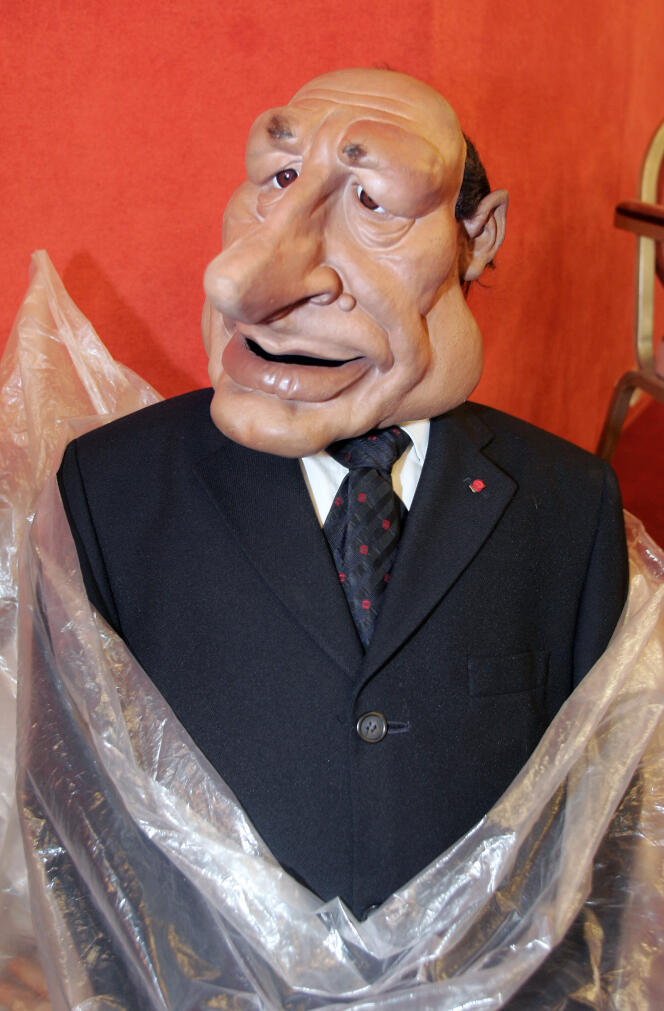 La marionnette de Jacques Chirac, à Cannes, le 17 mai 2005.