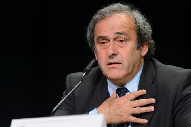 Michel Platini,  le 28 mai 2015.