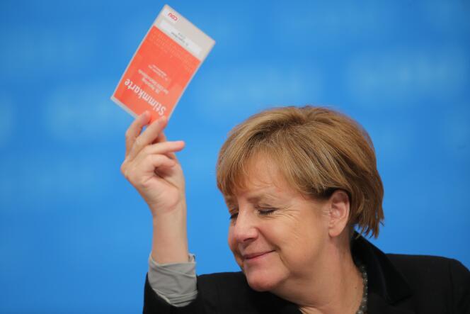 La chancelière allemande, Angela Merkel, à Karlsruhe (Bade-Wurtemberg), lundi 14 décembre.
