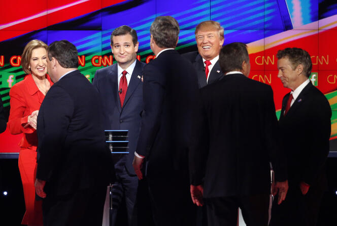 Neuf candidats à l'investiture du parti républicain pour la présidentielle de 2016 ont débattu le 15 décembre à Las Vegas.