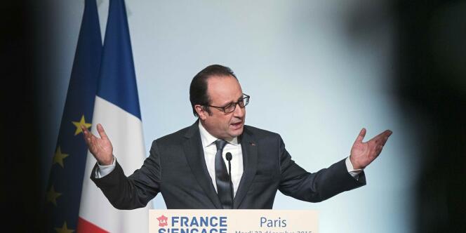 Le président de la République, François Hollande, le 23 décembre, à Paris.