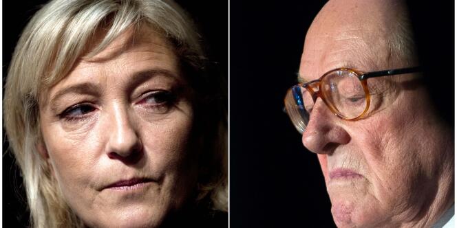 Marine et Jean-Marie Le Pen.