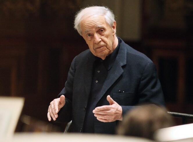 Le compositeur Pierre Boulez à Vienne, le 16 mars 2010.