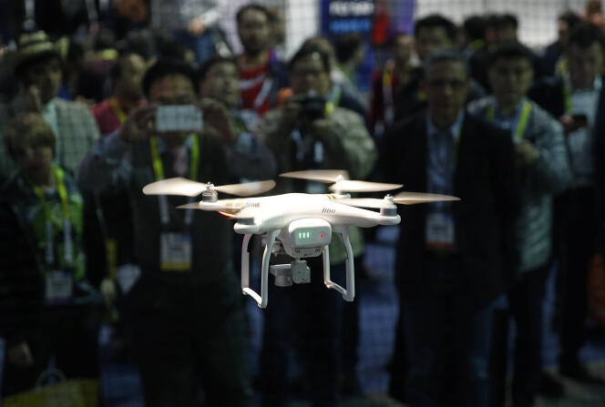 Un drone en démonstration lors du CES de 2016 à Las Vegas.