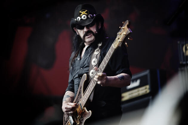Lemmy Kilmister du groupe Motorhead au Roskilde Festival au Danemark en juillet 2010.
