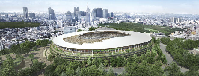 Le futur stade de Tokyo, selon l'architecte Kengo Kuma : ce projet a été retenu par les autorités nippones en décembre.