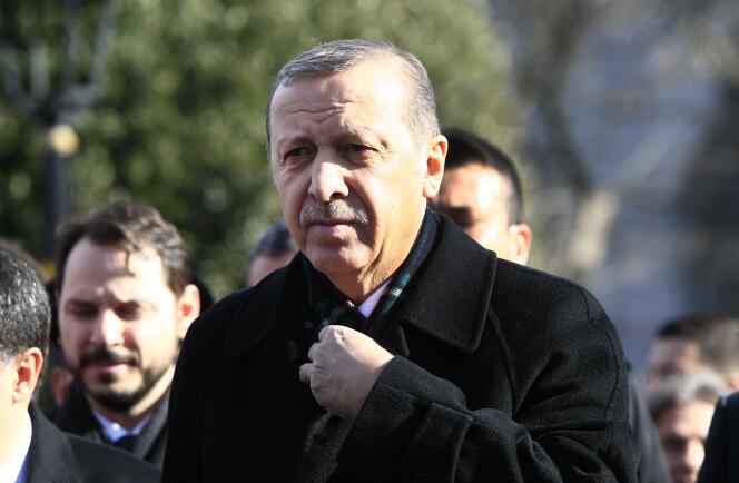 Le Président turc Recep Tayyip Erdogan le 15 Janvier 2016.