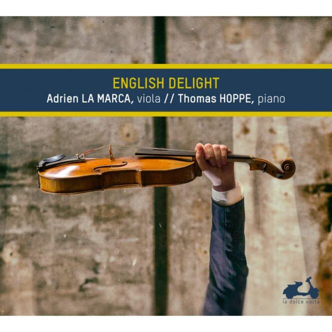 Pochette de l’album « English Delight », par Adrien La Marca (alto) et Thomas Hoppe (piano).