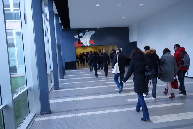 Etudiants à l'université de Nanterre, le 28 janvier.