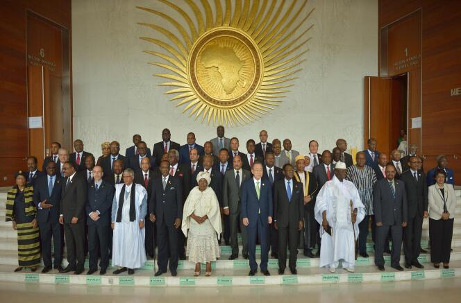 Les dirigeants africains présents lors du 26e sommet de l’Union africaine, à Addis-Abeba, le 30 janvier.