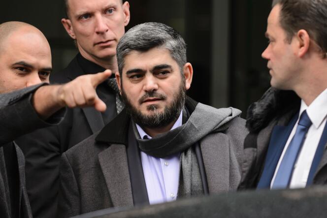 Mohamed Allouche, 45 ans, membre du bureau politique de Jaish Al-Islam et négociateur en chef de l'opposition pour les pourparlers sur la Syrie, à Genève, le 3 février 2016.