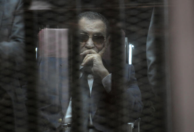 Hosni Moubarak au Caire, le 9 mai 2015.