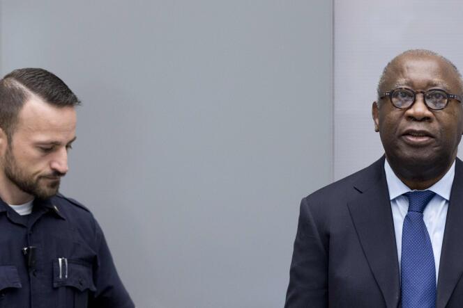 L’ancien chef de l’Etat ivoirien Laurent Gbagbo, lors de son procès pour crimes contre l’humanité devant la Cour pénale internationale, en 2019, à La Haye (Pays-Bas).