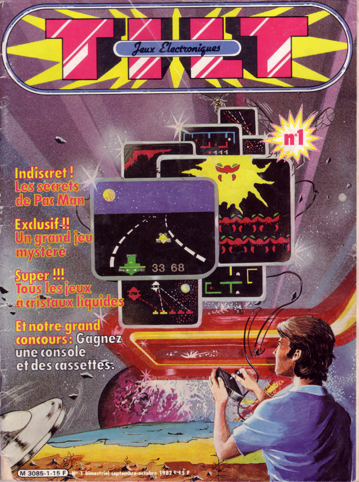 La couverture du premier numéro de « Tilt », premier magazine spécialisé d'Europe, en septembre 1982.